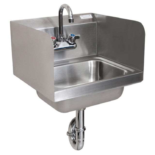 BK Resources BKHS-W-1410-SS-PT-G Hand Sink Wall Mount 14" Wide X 10" Front-to-back X 5" Deep Bowl