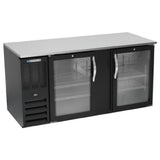 Beverage Air BB68HC-1-G-B - Refrigerated Back Bar Storage Cabinet, Two-section, 69"W