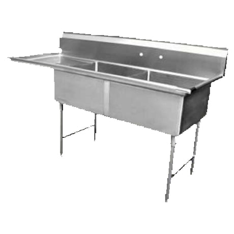 GSW USA SH24242L Sink Two Compartment 75-1/4"W X 30"D X 45"H