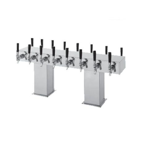 Perlick 4006-12BX12BTF Back-to-Back Bridge Tee Draft Beer Tower Countertop 35-7/8"W X 12-15/16"H