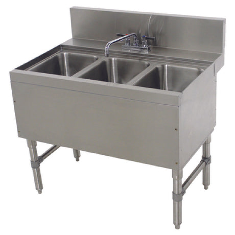 Advance Tabco PRB-24-33C Prestige Underbar Sink Unit 3-compartment 36"W X 25"D X 36"H