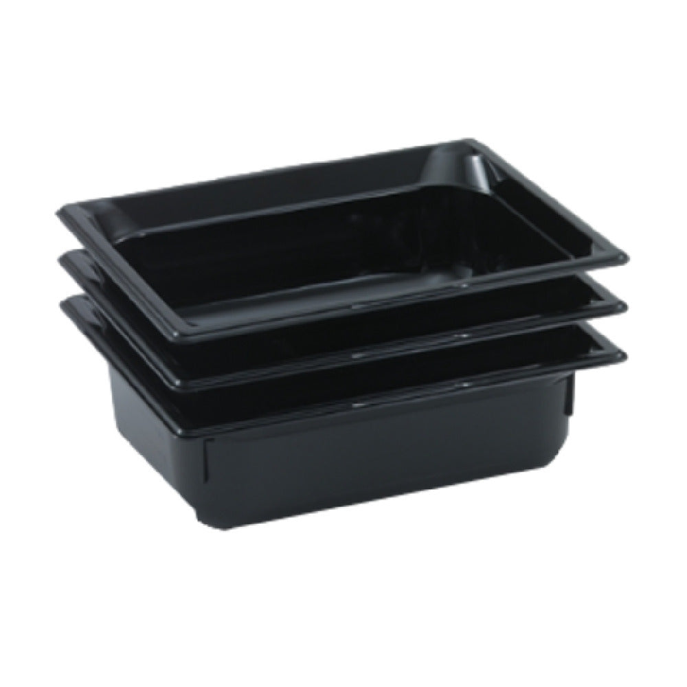 Vollrath 8002420 Super Pan® 1/1 GN Food Pan 2-1/2" Deep Low-temp Polycarbonate Black Plastic