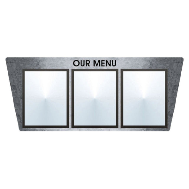 Hubert 45915 - Menu Board, 3-pocket, Wall-mount