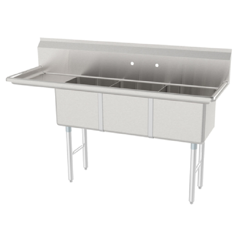 GSW USA SE15153L Sink Three Compartment 63-3/8"W X 21"D X 45"H