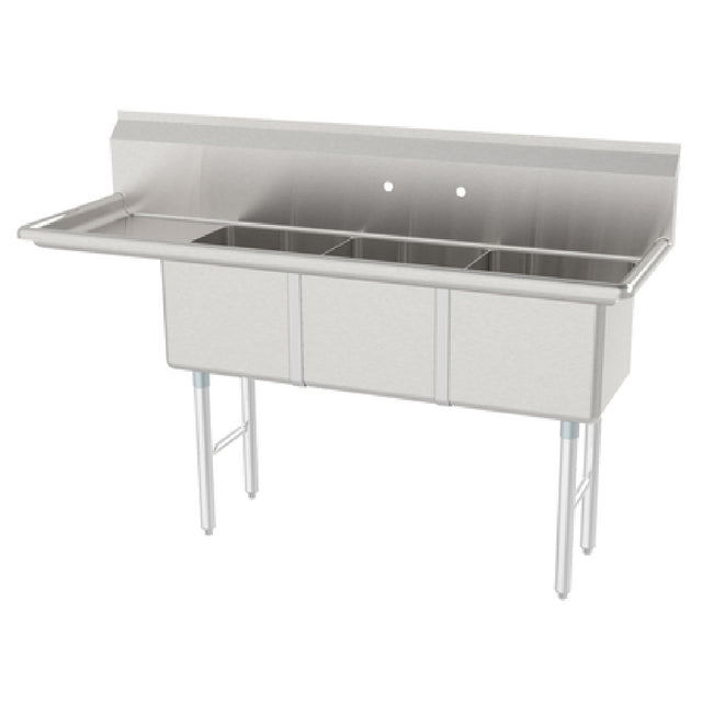 GSW USA SE15153L Sink Three Compartment 63-3/8"W X 21"D X 45"H