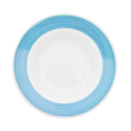 CAC China R-3-BLU Rainbow Soup Plate 12 Oz. 8-3/4" Dia. X 2"H