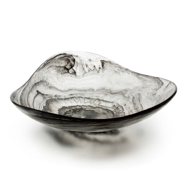 Bon Chef 59017-SMOKE Triangle Resin Bowl 15.25" X 15.25" X 4" Lead Free