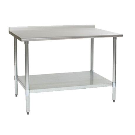 Eagle UT2484B-1X Budget Series Work Table 84"W X 24"D 430 Stainless Steel Top With 1-1/2"H Rear Up-turn