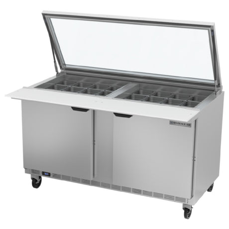 Beverage Air SPE60HC-24M-STL Mega Top Refrigerated Counter With See-thru Lids