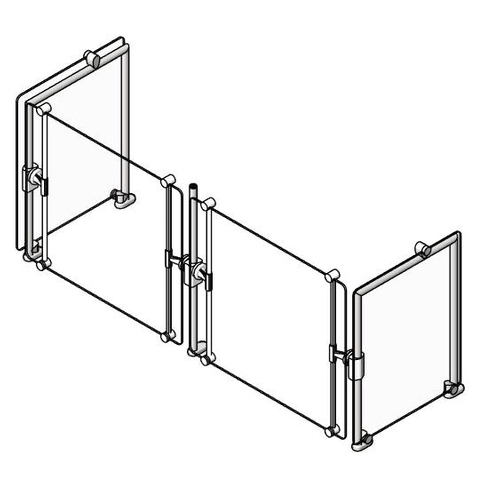 Eagle DCS4-CF-NT Spec-SHIELD™ Sneeze Guard Single Tier Single-sided