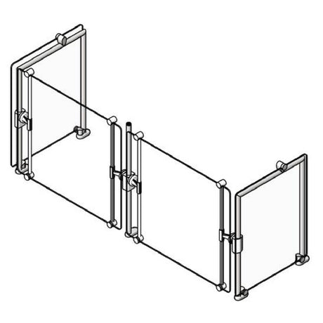 Eagle DCS4-CF-NT Spec-SHIELD™ Sneeze Guard Single Tier Single-sided