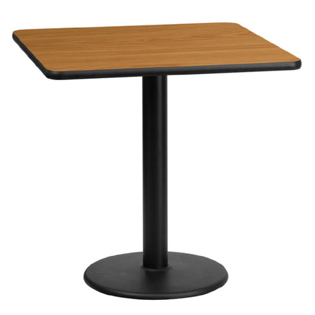 Flash Furniture XU-NATTB-2424-TR18-GG Table 24"W X 24"D X 31-1/8"H Dining Height