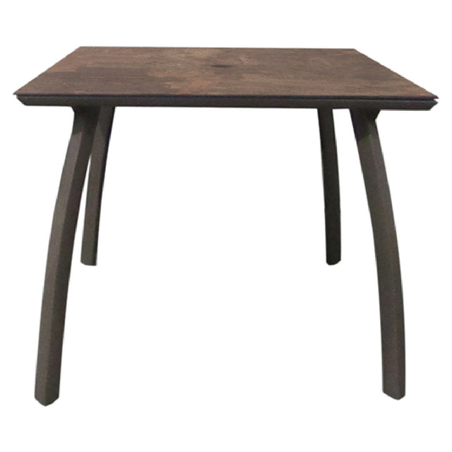 Grosfillex UT36C599 Sunset Outdoor Table 36" X 36 X 29"H" Square High Pressure Laminate Top