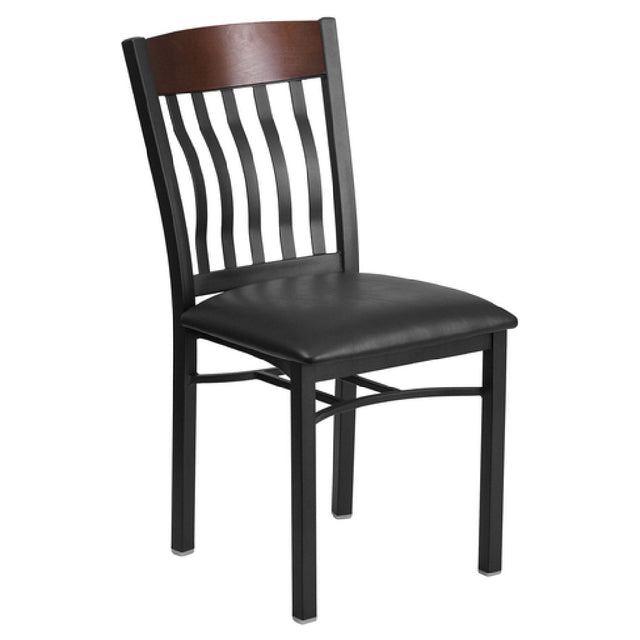 Flash Furniture XU-DG-60618-WAL-BLKV-GG Hercules Eclipse Series Restaurant Chair