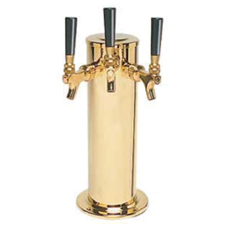 Micro Matic DS-243-PVD Column Draft Beer Tower Countertop 4" Dia. X 13-3/4"H