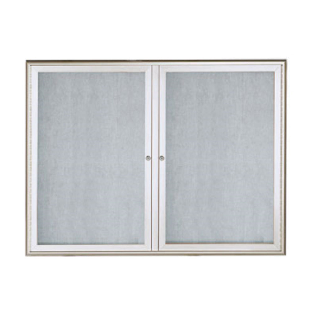 Aarco OWFC3648 Waterfall Bulletin Board 48"W X 36"H Enclosed