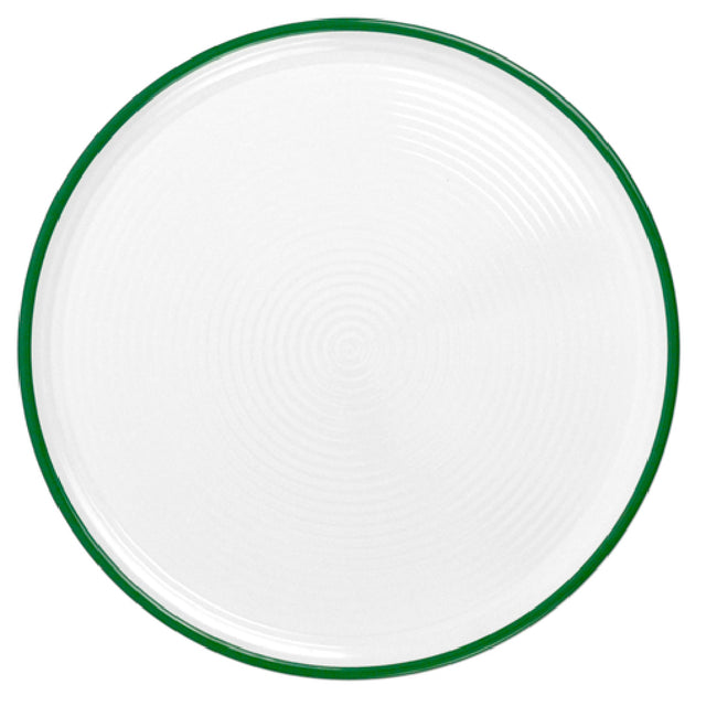 Bauscher Hepp T3014G - Ripple Pizza Plate, 13-3/4” Dia., Round With Geometric Circular Ripple Pattern