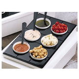Bon Chef 960069202BLK - Tile Tray, Custom Cut, 13" X 21-3/8"