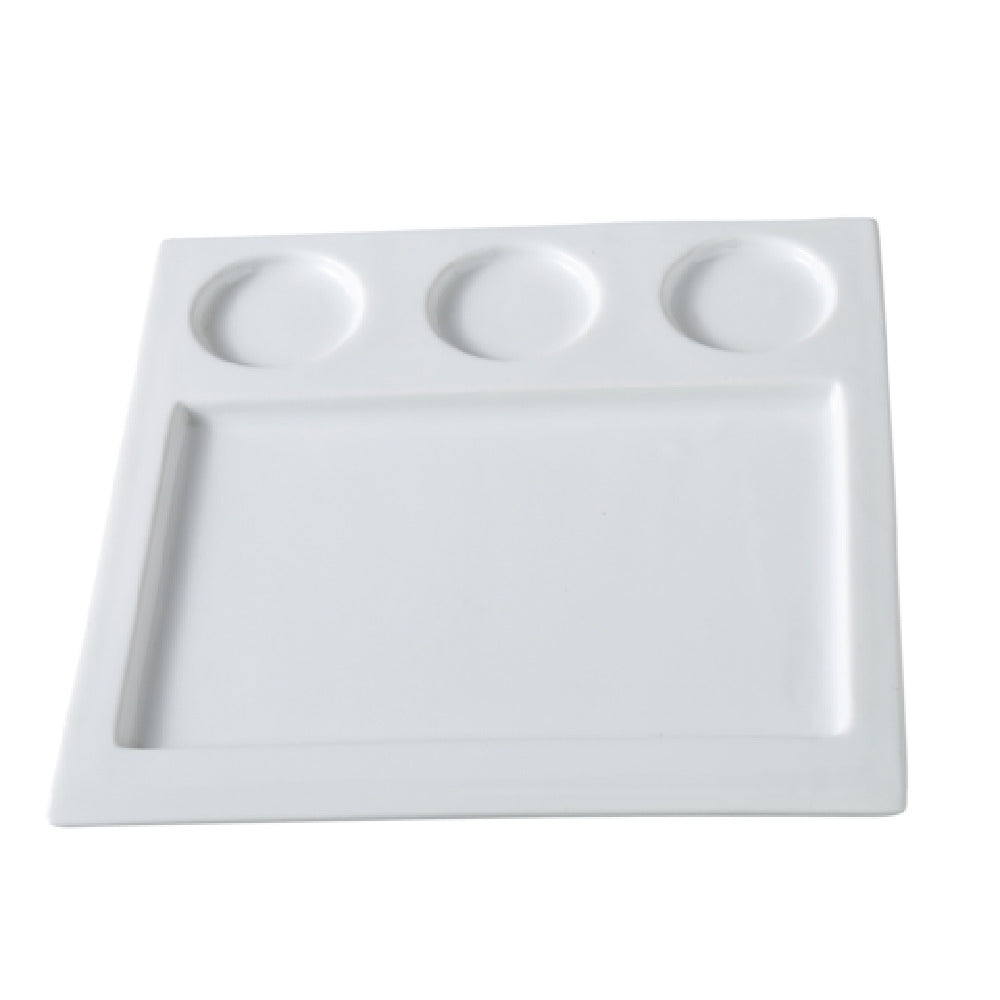 Yanco ML-810 Main Land Compartment Dish Includes (3) 3 Oz. Round Dishes And 10" X 10" Square Tray