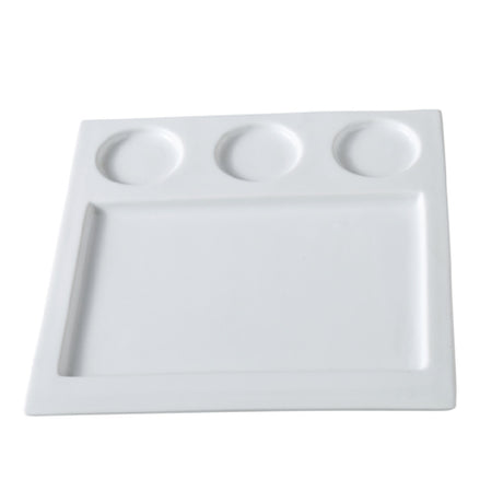 Yanco ML-810 Main Land Compartment Dish Includes (3) 3 Oz. Round Dishes And 10" X 10" Square Tray