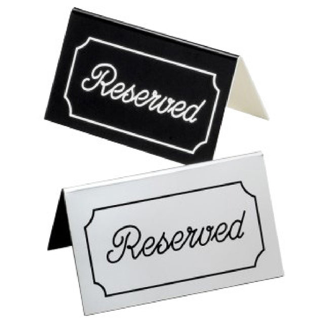 Cal Mil 273-1 "Reserved" Message Tent 5"W X 3"H Imprinted On Both Sides