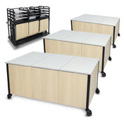 Forbes Industries 5070A - Trio Action Station Three Tables Set, With HPL Panels, 66"D X 33"W X 32.5"H