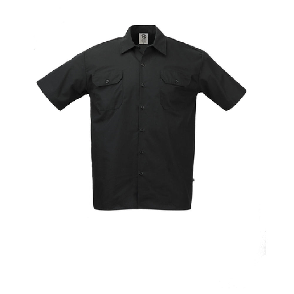 Mercer Culinary M60250BK4X Metro Edge® Brewer/Work Shirt Unisex (7) Traditional Buttons