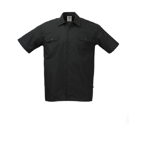 Mercer Culinary M60250BKM Metro Edge® Brewer/Work Shirt Unisex (7) Traditional Buttons