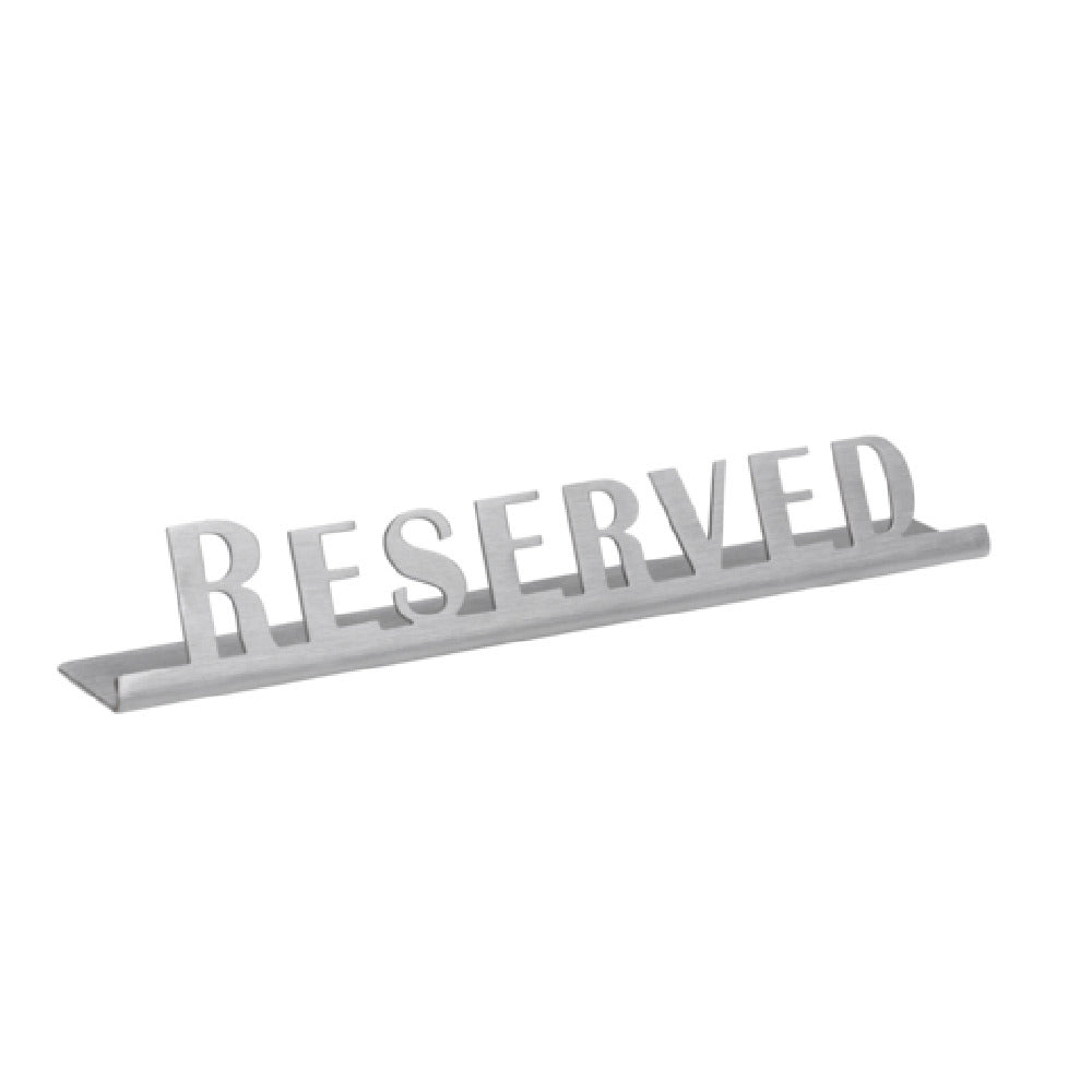 Service Ideas 1C-ST-RESERV-SIGN Service Ideas Laser Cut ID/Table Sign 18/8 Stainless