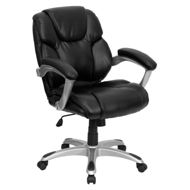 Flash Furniture GO-931H-MID-BK-GG Swivel Task/Office Chair 37-1/2" To 41-1/2" Adjustable Height