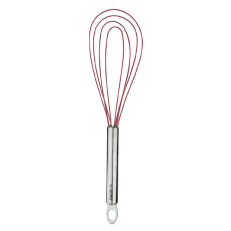 Browne Foodservice 74697005 CUISIPRO Flat Whisk Stainless Steel 10" With Non-stick Red Coating