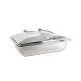 FOH BCH013MSS18 Smart Buffet Ware® Smart W Chafer 8.5 Qt. Rectangle With Tempered Glass Lid And Food Pan
