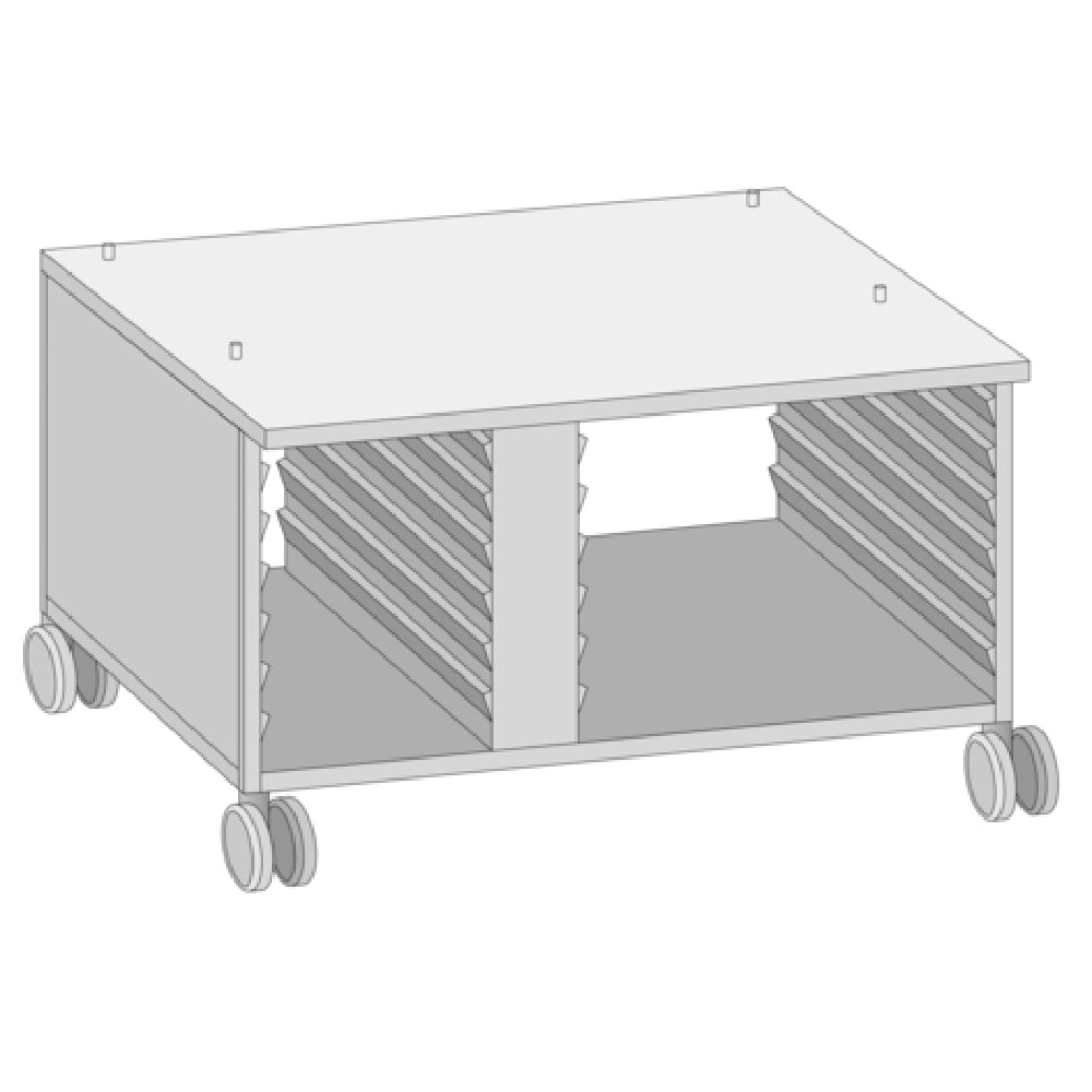 Rational 60.30.332 UG II Mobile Oven Stand 14 Supporting Rails Side Panels And Top Closed