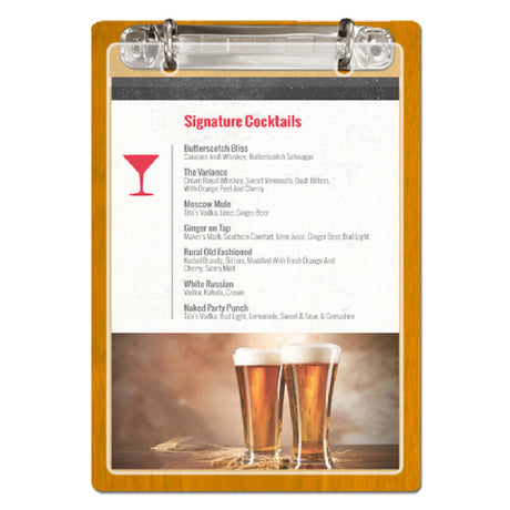 Menu Solutions WD2RNG-F Menu Board Holds 5" X 7" Inserts Single Panel