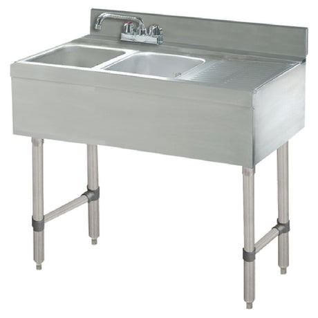 Advance Tabco CRB-32L Underbar Basics™ Sink Unit 2-compartment 36"W X 21"D X 33"H Overall