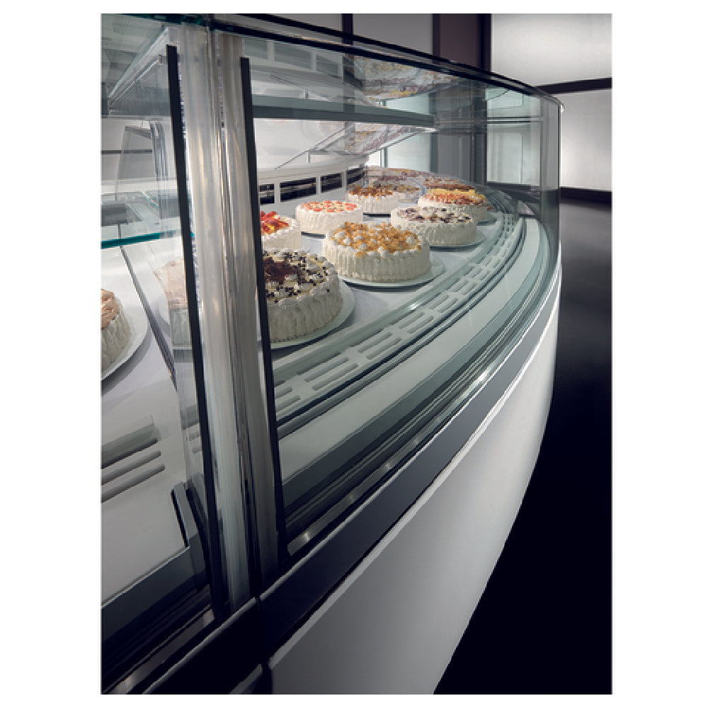 Howard-McCray KT-RVS45A-P-46-A&B KT24 Curved Pastry Display Case/Showcase 57.56"W Customer Side & 23.07"W On Server Side