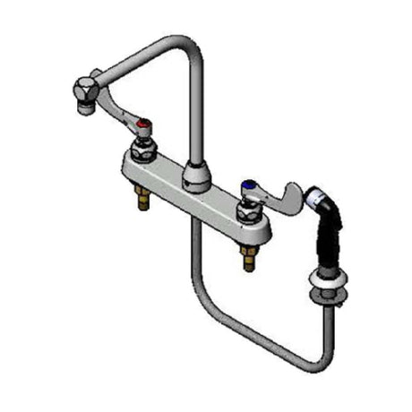 T&S Brass B-1175 Workboard Faucet Deck Mount 8" Centers