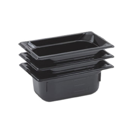 Vollrath 9044420 Super Pan® 1/4 GN Food Pan 4" Deep High-temp Black Resin