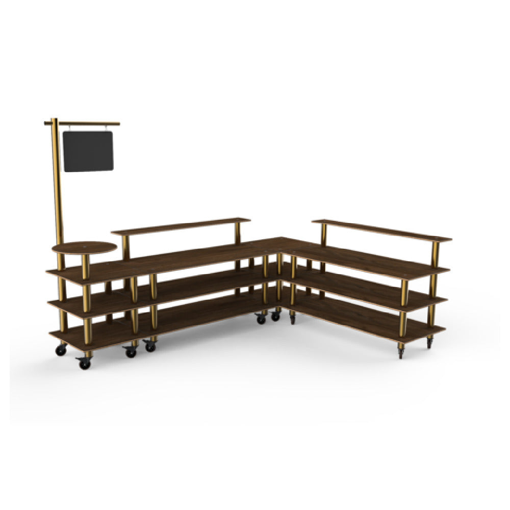 Steelite MGCMLB14WBXW Breakfast Bar Station 130"W X 100"D X 95"H Mixed Materials