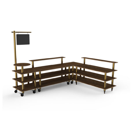 Steelite MGCMLB14WBXW Breakfast Bar Station 130"W X 100"D X 95"H Mixed Materials