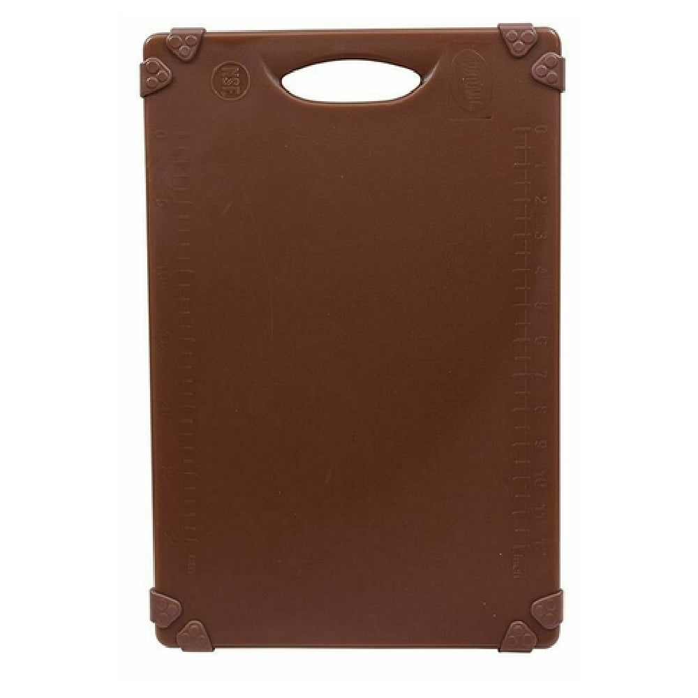 Tablecraft CBG1218ABR Cash & Carry Grippy Cutting Board 12" X 18" X 1/2"