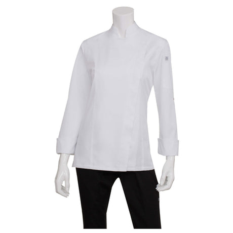 Chef Works BCWMC007WHTXL Women's Lansing Chef Coat Cool Vent™ Back/side Panels