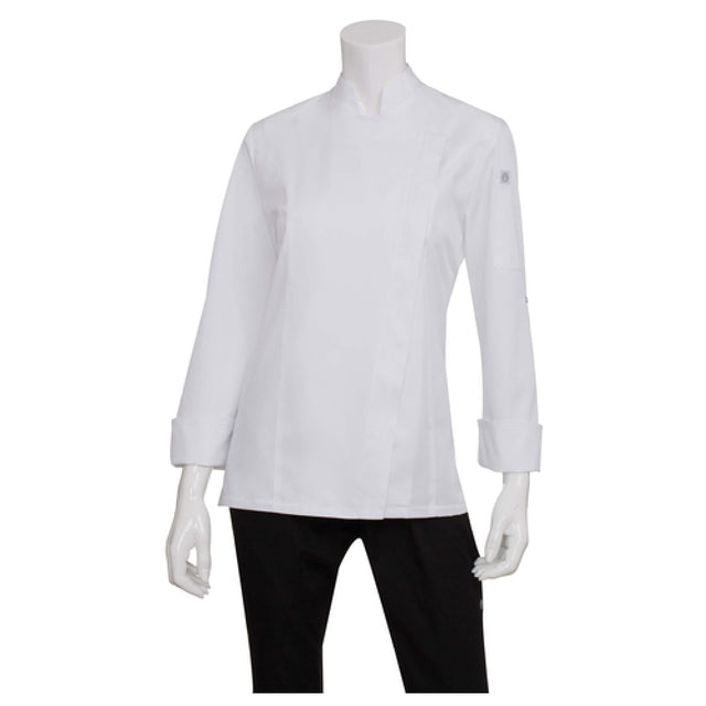 Chef Works BCWMC007-WHT-L Women's Lansing Chef Coat Cool Vent™ Back/side Panels