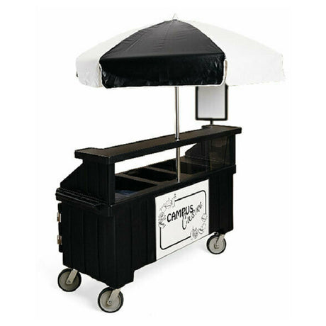 Cambro CVC72110 Camcruiser® Vending Cart 74-1/2" X 31-3/4" X 94"H (3) Full Size Counter Top Wells