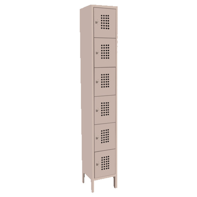 SPG 4K0091 - Kelmax Locker, 12"W X 15"D X 78"H, Six Tier