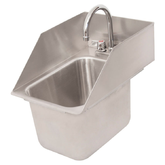 BK Resources DDI-10141024S-P-G Deep Drawn Drop-In Sink One Compartment 12-5/8"W X 18-1/2"D X 15-1/2"H Overall Size