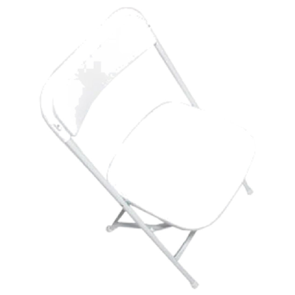 Forbes Industries C600WWH/WH EventXpress™ Folding Chair Wedding White Plastic Formed Back & Seat