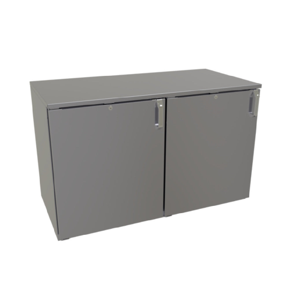 Glastender LPDS48 Low Profile Back Bar Dry Storage Cabinet Two-section 48"W