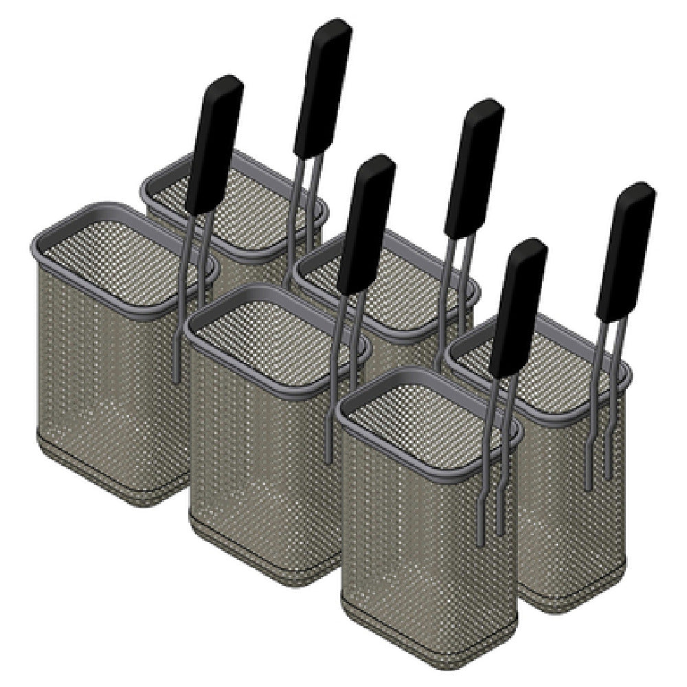 Arcobaleno Pasta Equipment APCB6SET6 Pasta Cooker Basket Set Set Of (6) Size #6 Pasta Baskets