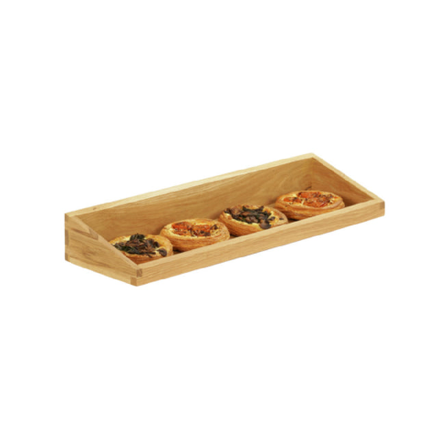 Cal Mil 23442-620-21 Angled Tray Box 6"W X 10"D X 3"H Oak